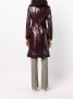 Courrèges Vinyl trenchcoat met logo-applicatie Paars - Thumbnail 4