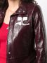 Courrèges Vinyl trenchcoat met logo-applicatie Paars - Thumbnail 5
