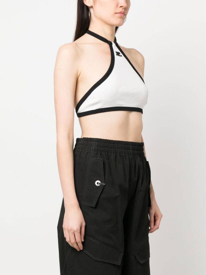 Courrèges Tweekleurige top Wit
