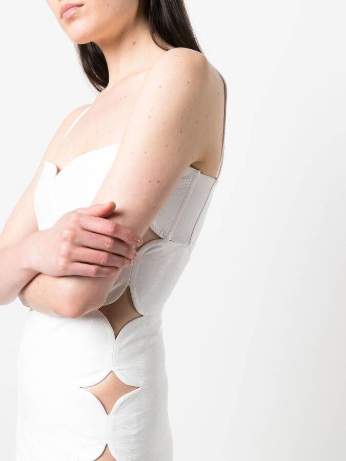 Courrèges Uitgesneden mini-jurk Wit