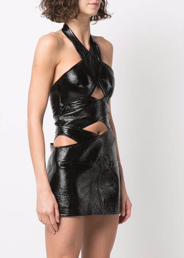 Courrèges Uitgesneden mini-jurk Zwart