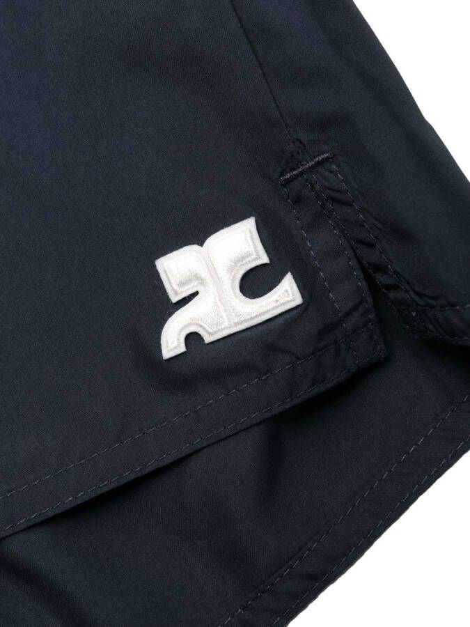 Courrèges Zwembroek met logopatch Blauw