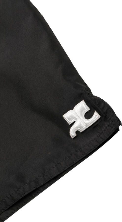 Courrèges Zwembroek met logopatch Zwart