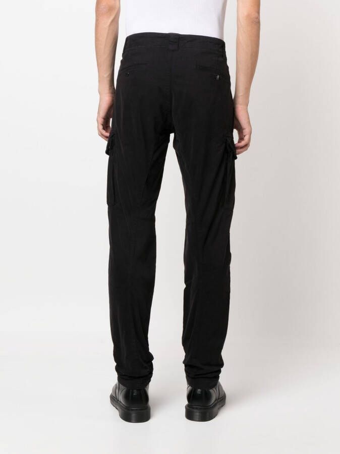 C.P. Company Broek met logopatch Zwart