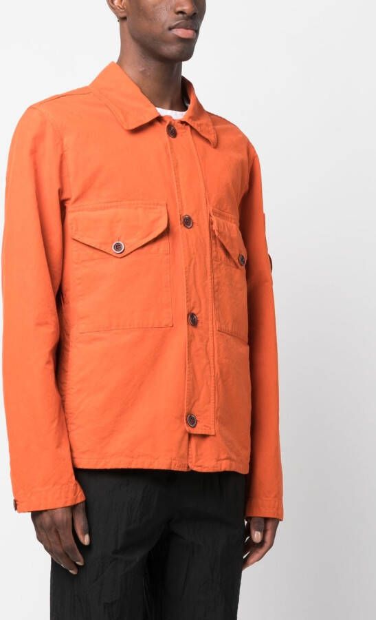 C.P. Company Shirtjack met borstzak Oranje