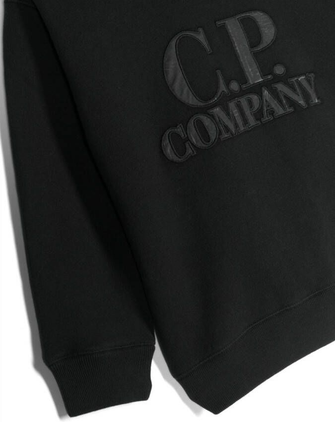 C.P. Company Hoodie met geborduurd logo Zwart