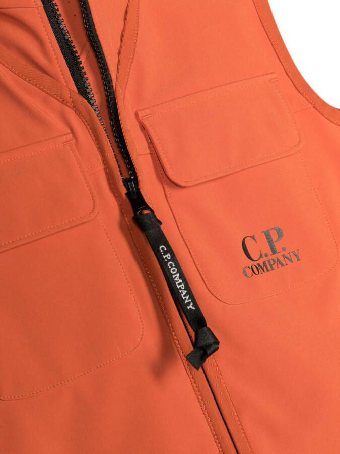 C.P. Company Kids Hemd met logoprint Oranje