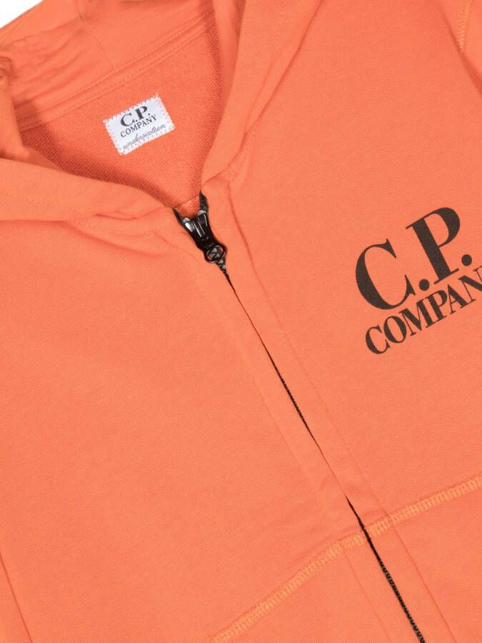 C.P. Company Kids Hoodie met logoprint Oranje