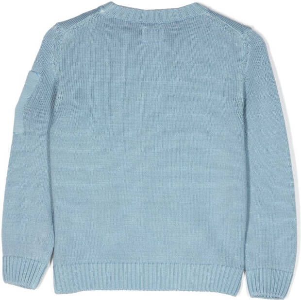 C.P. Company Kids Trui met lensdetail Blauw