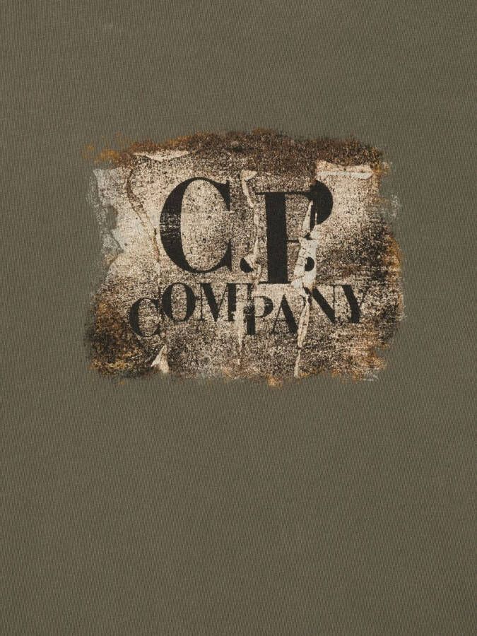 C.P. Company Kids T-shirt met logoprint Groen