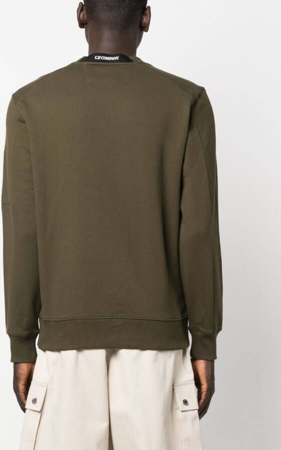C.P. Company Sweater met Lens-detail Groen