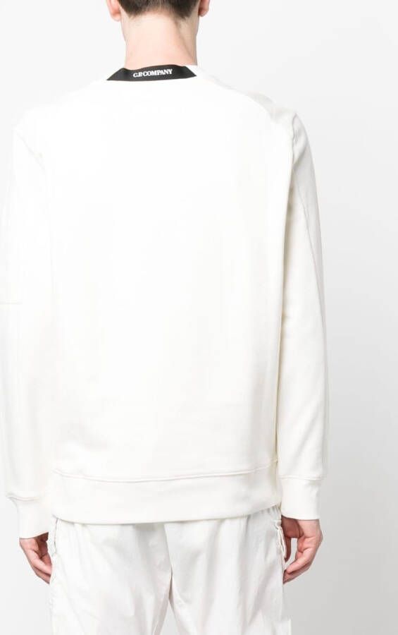 C.P. Company Sweater met Lens-detail Wit