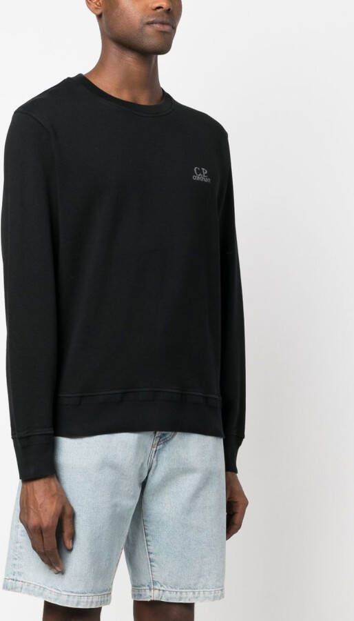 C.P. Company Sweater met geborduurd logo Zwart