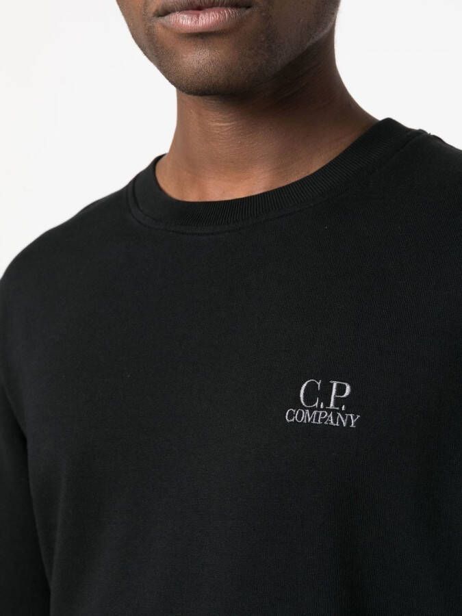 C.P. Company Sweater met geborduurd logo Zwart