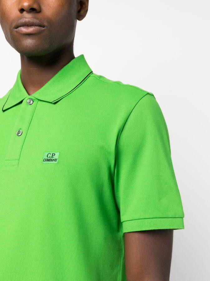 C.P. Company Poloshirt met logopatch Groen