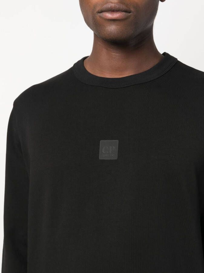 C.P. Company Sweater met logopatch Zwart