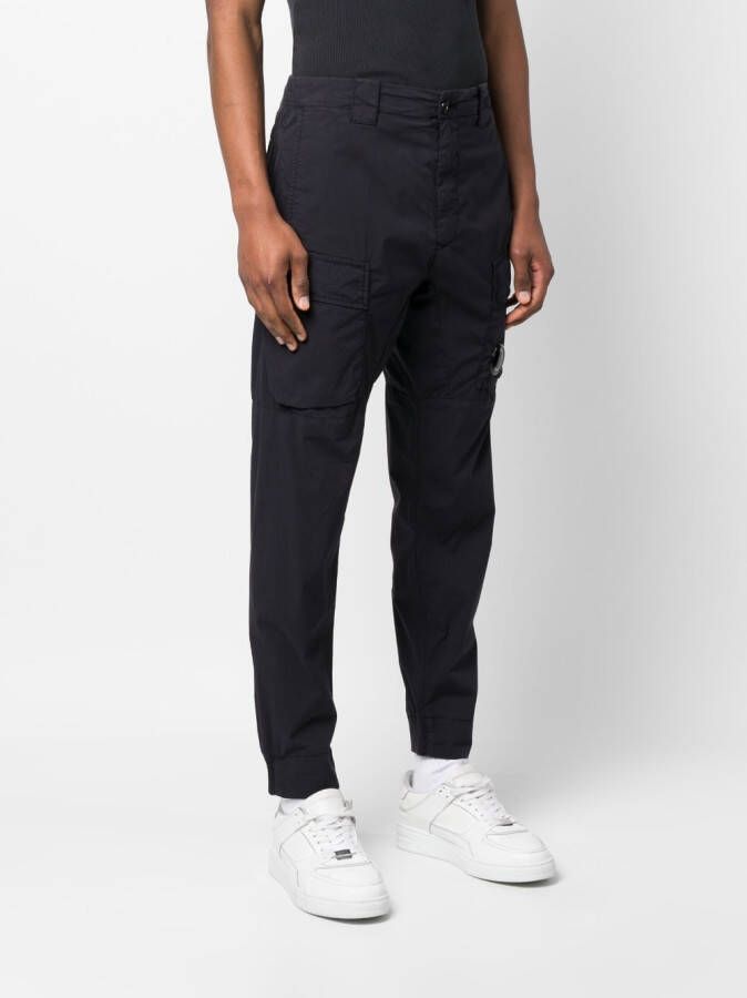C.P. Company Broek met logopatch Blauw