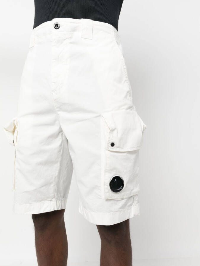 C.P. Company Shorts met logoplakkaat Wit