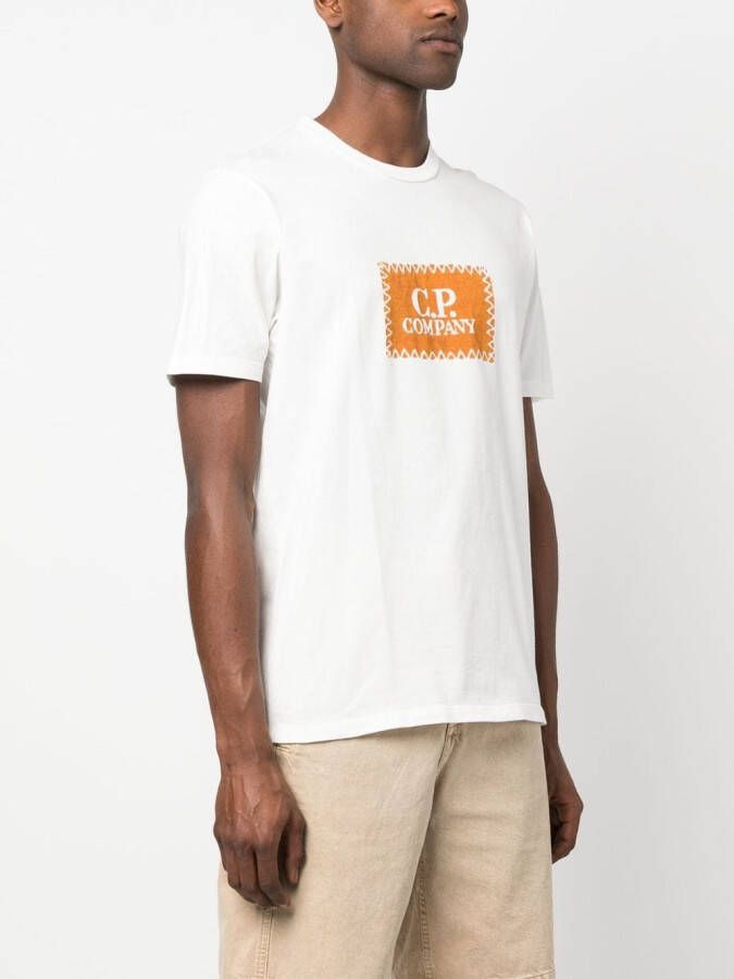 C.P. Company T-shirt met logoprint Wit