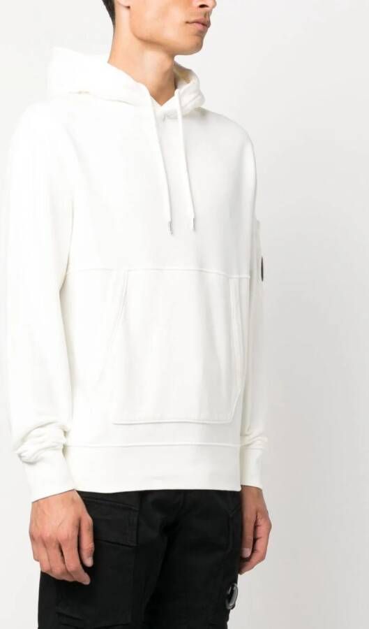 C.P. Company Oblo hoodie met logopatch Wit