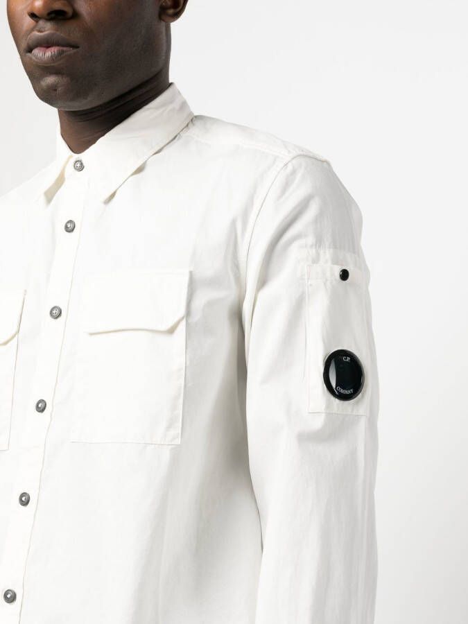 C.P. Company Overhemd met logopatch Wit