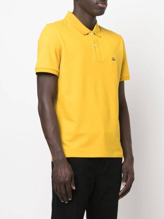 C.P. Company Poloshirt met logopatch Geel