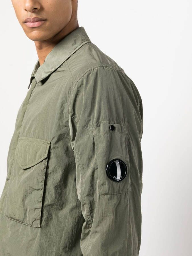 C.P. Company Shirtjack met logopatch Groen