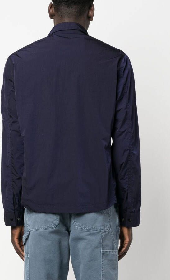 C.P. Company Shirtjack met verborgen sluiting Blauw