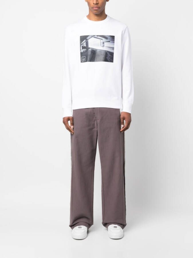 C.P. Company Sweater met fotoprint Wit