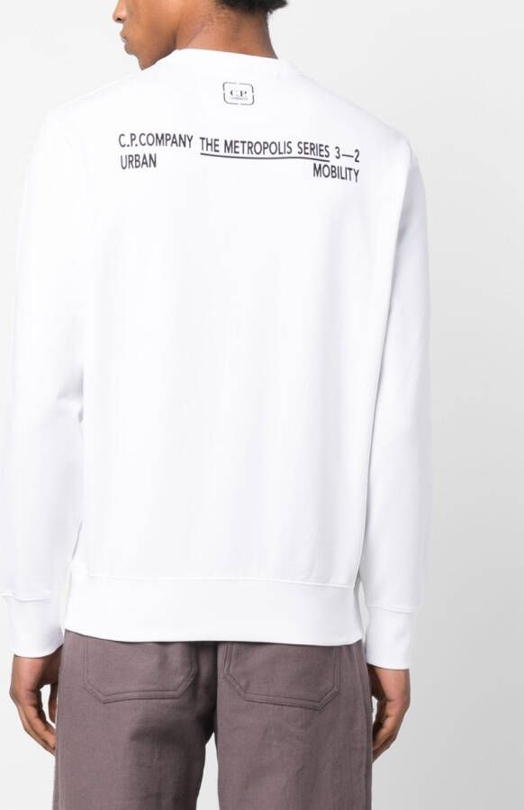 C.P. Company Sweater met fotoprint Wit