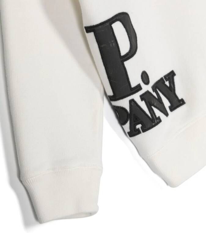 C.P. Company Sweater met geborduurd logo Wit