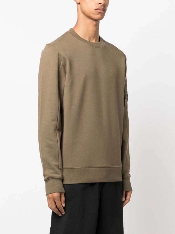 C.P. Company Diagonaal Fleece Sweatshirt met Lensdetail Green Heren - Foto 3