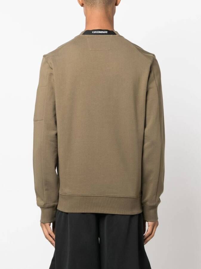 C.P. Company Diagonaal Fleece Sweatshirt met Lensdetail Green Heren - Foto 4