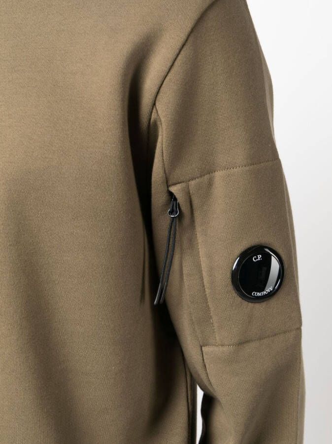 C.P. Company Diagonaal Fleece Sweatshirt met Lensdetail Green Heren - Foto 5