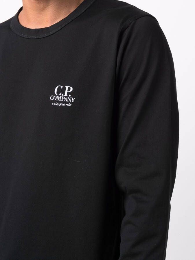 C.P. Company Top met geborduurd logo Zwart