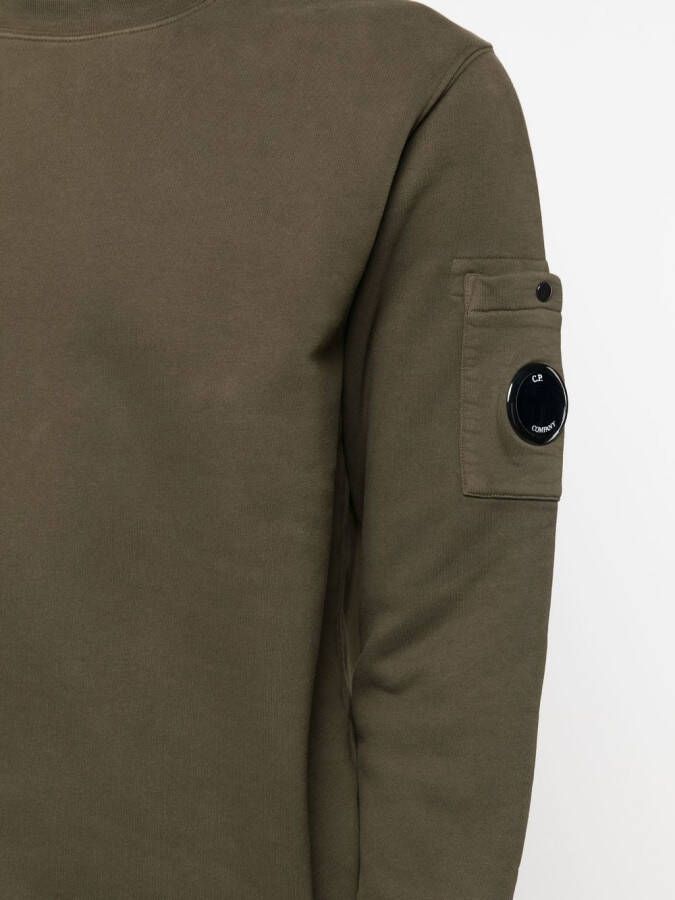 C.P. Company Trui met logopatch Groen