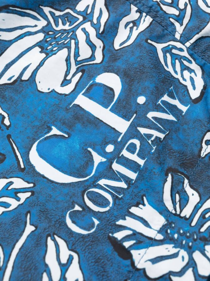 C.P. Company Zwembroek met print Blauw