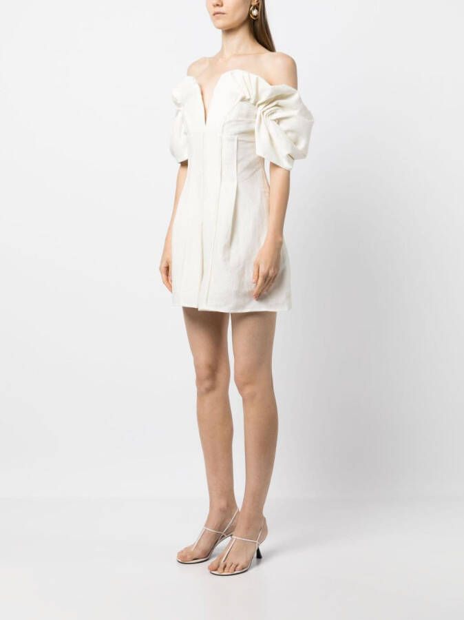 Cult Gaia Off-shoulder jurk Wit