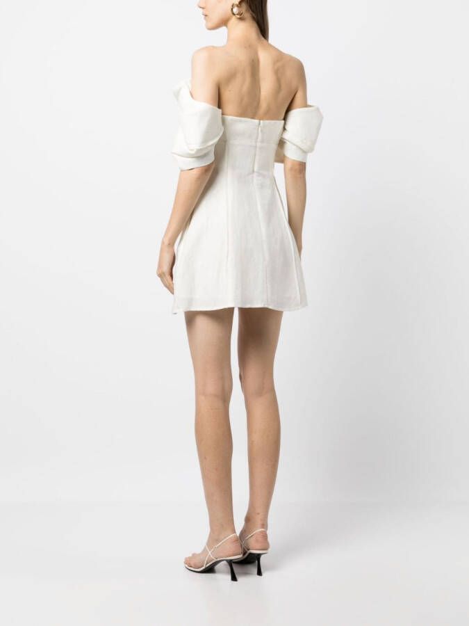 Cult Gaia Off-shoulder jurk Wit
