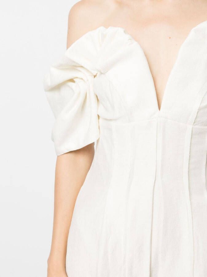 Cult Gaia Off-shoulder jurk Wit