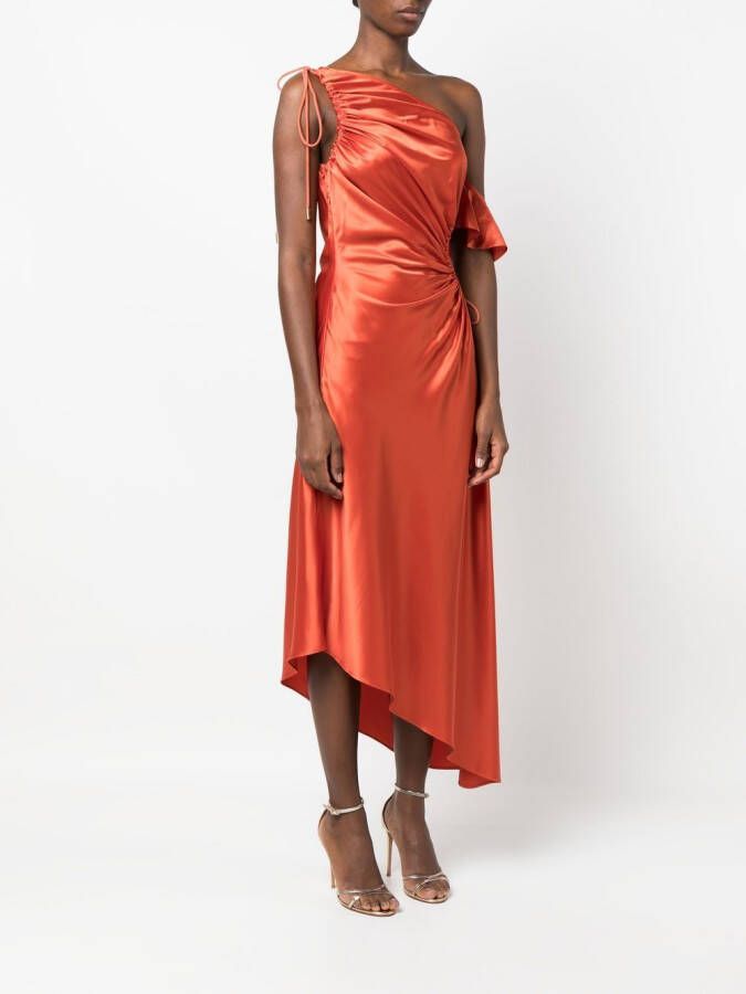 Cult Gaia Asymmetrische jurk Oranje