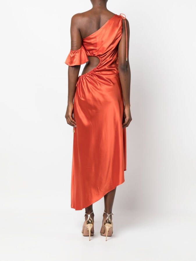 Cult Gaia Asymmetrische jurk Oranje