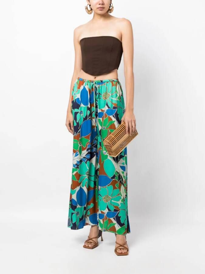 Cult Gaia Broek met bloemenprint Groen