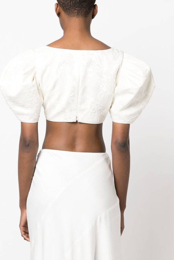 Cult Gaia Cropped top Wit