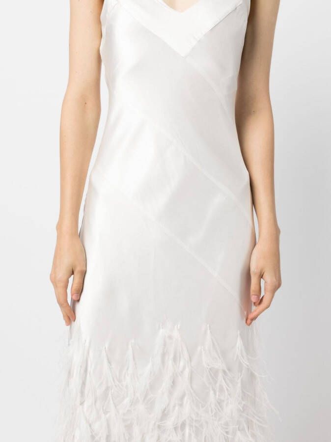 Cult Gaia Zijden jurk Wit