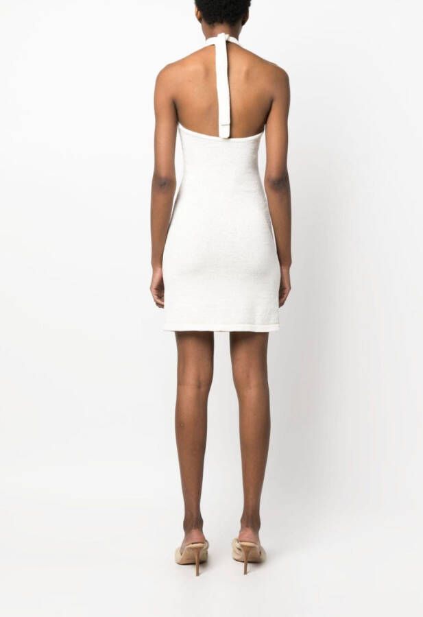 Cult Gaia Gebreide mini-jurk Wit