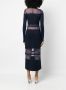 Cult Gaia Maxi-jurk met hoge hals Blauw - Thumbnail 4