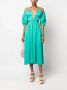 Cult Gaia Midi-jurk met V-hals Groen - Thumbnail 2