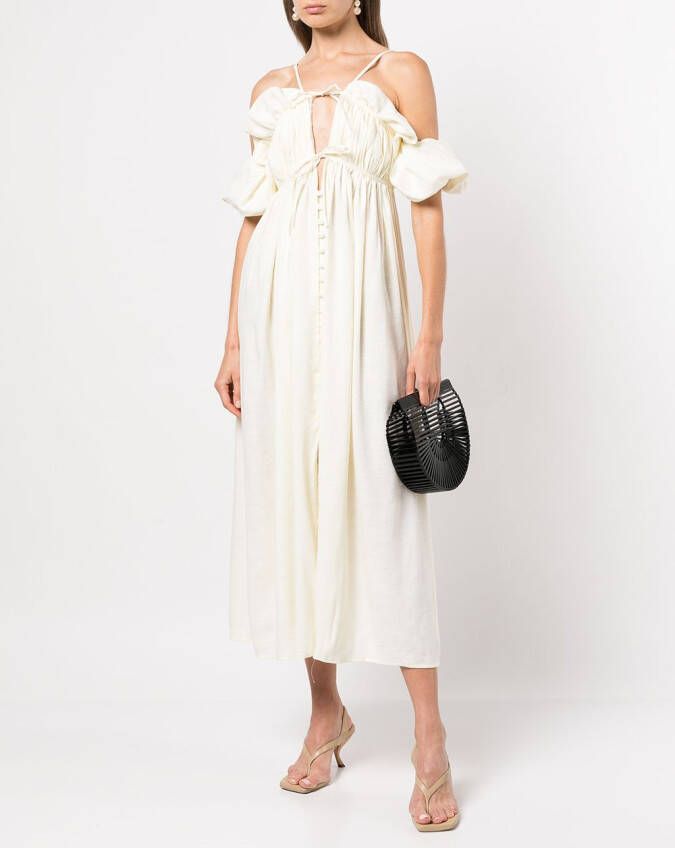 Cult Gaia Off-shoulder jurk Wit