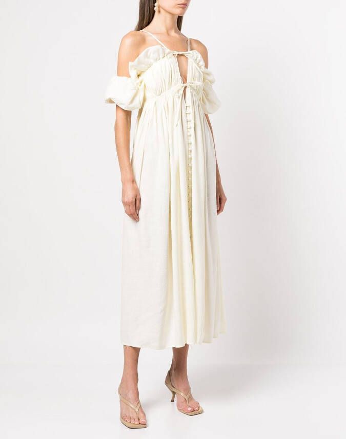 Cult Gaia Off-shoulder jurk Wit